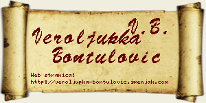 Veroljupka Bontulović vizit kartica